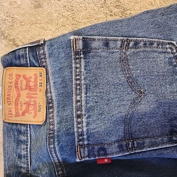 Vintage Levis Jeans 505 Mens Size 32x32 Light Blue Straight Denim Red Tag 90s - Picture 6 of 15